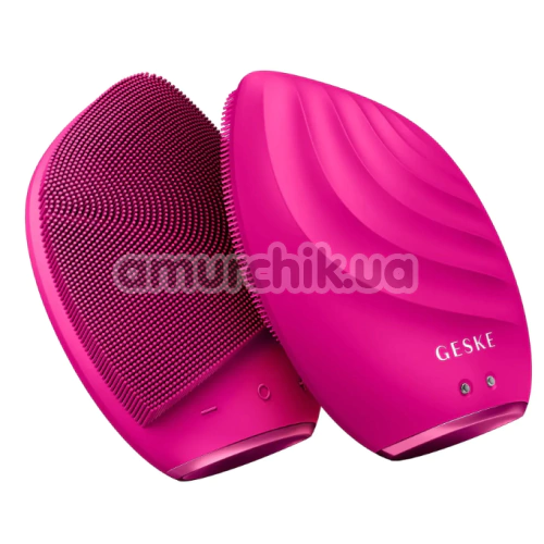 Ультразвуковая щетка для лица Geske Sonic Facial Brush 5 in 1, ярко-розовая - Фото №1