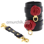 Фіксатори для ніг Taboom Wild Roses Ankle Cuffs, чорні - Фото №1