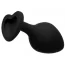 Анальна пробка з червоним кристалом Loveshop Seamless Butt Plug Heart M, чорна - Фото №2