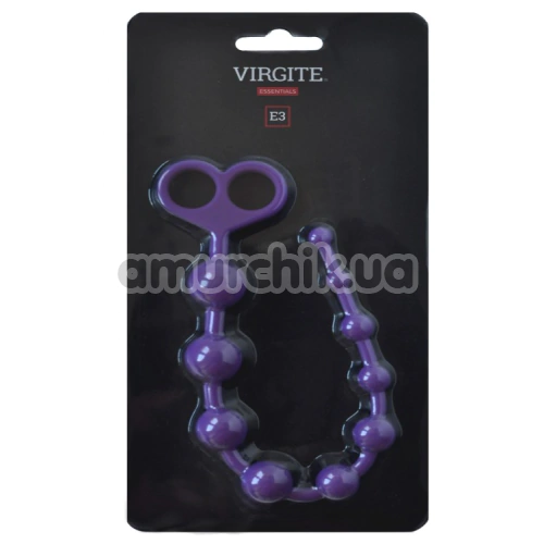 Анальная цепочка Virgite Essentials Anal Beads E3, фиолетовая