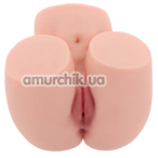 Искусственная вагина и анус с вибрацией Bangers Fuck My Horny Cunt, телесная - Фото №1