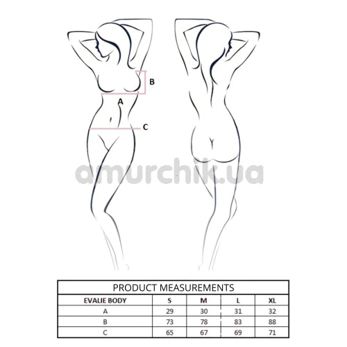 Боди Passion Free Your Senses Evalie, черное