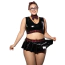 Костюм школярки JSY Sexy Lingerie P61112, чорний: спідниця + топ + чокер + стрічка для волосся - Фото №4