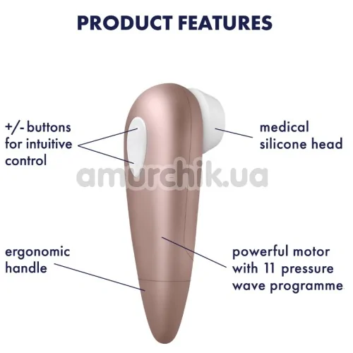 Симулятор орального секса для женщин Satisfyer Number One, золотой