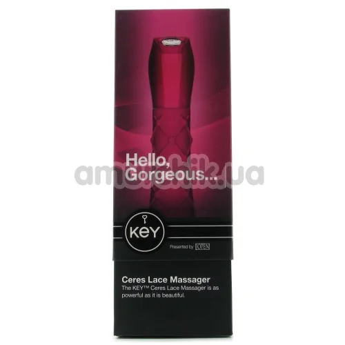 Вибратор KEY Ceres Lace Massager, розовый