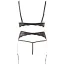 Комплект Abierta Fina Pearl Bra Suspender And String, черный: бюстгальтер + пояс для чулок + трусики-стринги - Фото №4