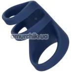 Насадка на пенис с вибрацией Viceroy Rechargeable Triple Cock Cage, синяя - Фото №1