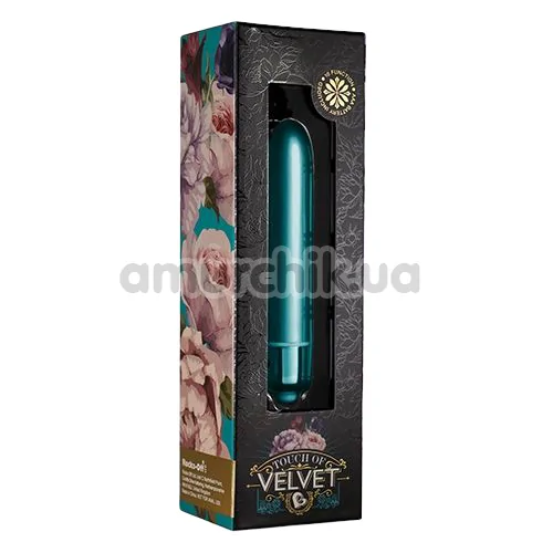 Клиторальный вибратор Rocks-Off RO-90mm Touch Of Velvet, бирюзовый