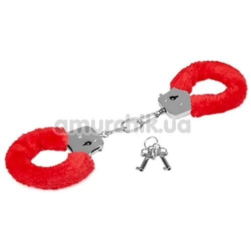 Наручники MAI No.38 Metal Furry HandCuffs, красные