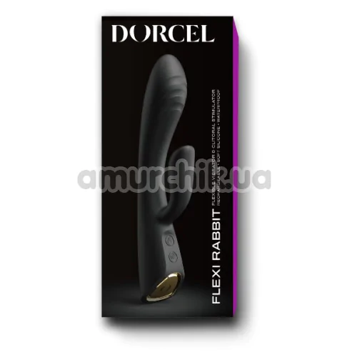 Вибратор с подогревом Dorcel Flexi Rabbit, черный