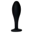 Анальна пробка з прозорим кристалом Exclusivity Jewellery Silicone Straight Plug M, чорна - Фото №5