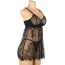 Комплект Star Night Elegant Lace Sexy Babydoll, чорний: пеньюар + трусики-стрінги - Фото №5