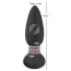 Анальная пробка с ротацией Black Velvets Rotating & Vibrating Plug, черная - Фото №4
