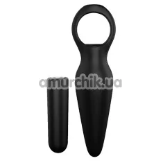Анальна пробка з вібрацією Cheeky Love Tapered Plug, чорна - Фото №1