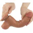 Фаллоимитатор Sliding-Skin Dual Layer Dong 8 с мошонкой, светло-коричневый - Фото №11