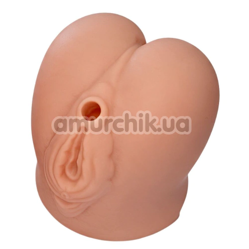 Игрушка-пищалка в виде вагины Diverty Sex, телесная - Фото №1
