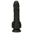 Вибратор с ротацией и толчками Addiction Naked Noir Rotating & Thrusting Vibrating Dong 8.6, черный - Фото №3