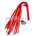Флоггер DS Fetish Flogger With Ring, красный - Фото №1