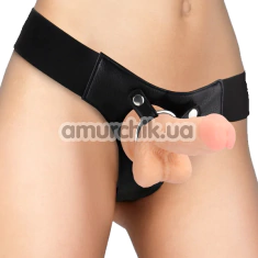 Страпон Ouch! Realistic 7 Strap-On With Elastic Straps, тілесний - Фото №1