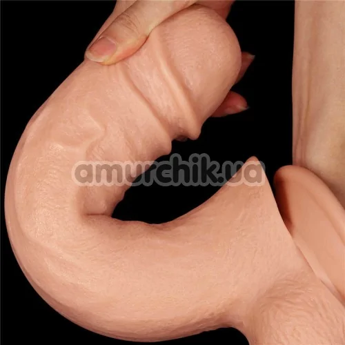 Двойной фаллоимитатор LoveToy Mega Double Dildo 12, телесный