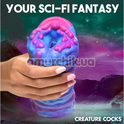 Штучна вагіна Creature Cocks Cyclone, фіолетова