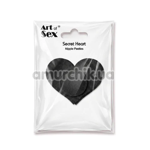 Украшения для сосков Art of Sex Secret Heart, черные