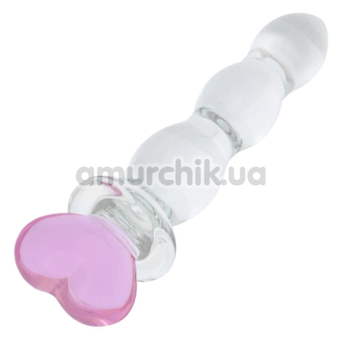 Анальный фаллоимитатор Gildo Handmade Glass Butt Plug No.35, прозрачно-розовый