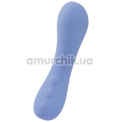 Вибратор для точки G Sweet Em Velvet Lure Mini G-Curve, голубой - Фото №1