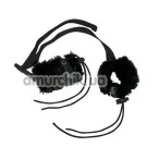 Фіксатори для ніг Bad Kitty Plush Ankle Cuffs, чорні - Фото №1