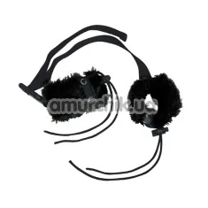 Фиксаторы для ног Bad Kitty Plush Ankle Cuffs, черные - Фото №1