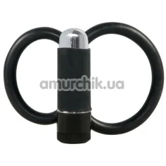 Віброкільце Vibrating Cockring Latex, чорне - Фото №1