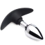 Анальная пробка Master Series Dark Invader Metal And Silicone Anal Plug S, черная - Фото №2