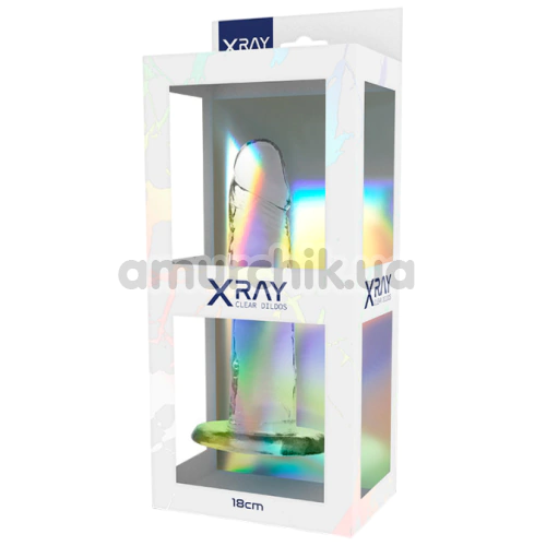 Фаллоимитатор XRAY 18 см, прозрачный