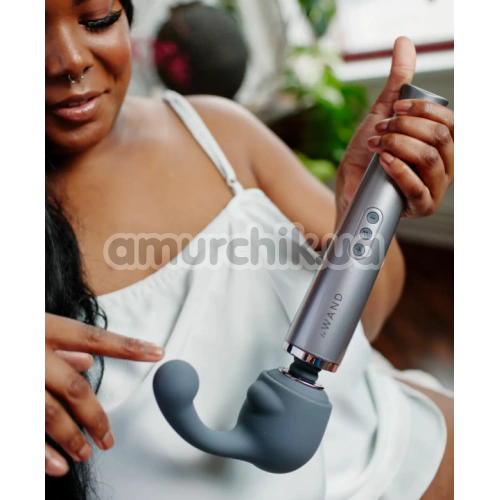 Універсальний вібромасажер Le Wand Rechargeable Vibrating Massager, срібний