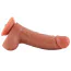 Фалоімітатор-насадка Hismith Dual-Density Dildo With Veins 8.25, тілесний - Фото №6