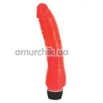 Вибратор Penetrating Pleasures изогнутый, 18.5 см красный - Фото №1
