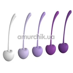 Набір вагінальних кульок Pleasure Balls & Eggs Cherry Kegel Exercisers, фіолетовий - Фото №1