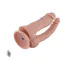 Двойной фаллоимитатор-насадка Hismith Silicone Dildo 9.8, телесный - Фото №3