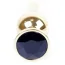 Анальная пробка с черным кристаллом Boss Series Exclusivity Jewellery Gold Plug, золотая - Фото №4