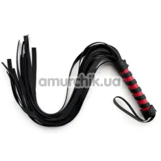 Флоггер DS Fetish Mini Flogger, черно-красный - Фото №1
