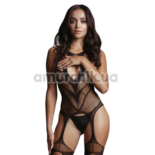 Комбинезон Le Desir Amour High Neck Fishnet Bodystocking, черный