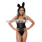 Костюм зайчика Daring Intimates Tuxedo Bunny Roleplay Set, черный: боди + ушки + чокер - Фото №1