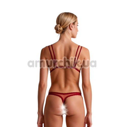 Комплект Passion Free Your Senses Belissana Set, червоний: бюстгальтер + трусики-стрінги