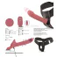Страпон с вибрацией и толчками Your Strap-On Collection Set Harness RC Thrusting Vibrator, розовый - Фото №13