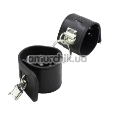 Фіксатори для рук DS Fetish Hasp-Style Wrist Restraints, чорні - Фото №1
