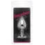 Анальная пробка с розовым кристаллом Loveshop Seamless Butt Plug M, серебряная - Фото №2
