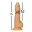 Вибратор с ротацией Addiction Naked Rotating & Vibrating Dong 8, светло-коричневый - Фото №10