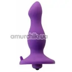Анальна пробка з вібрацією Butt Plug With Suction Cup, фіолетова - Фото №1