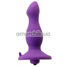 Анальная пробка с вибрацией Butt Plug With Suction Cup, фиолетовая - Фото №1