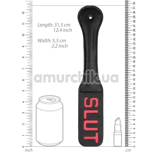Шльопалка DS Fetish Paddle Slut, чорна